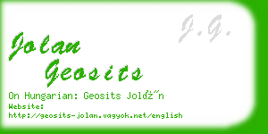 jolan geosits business card